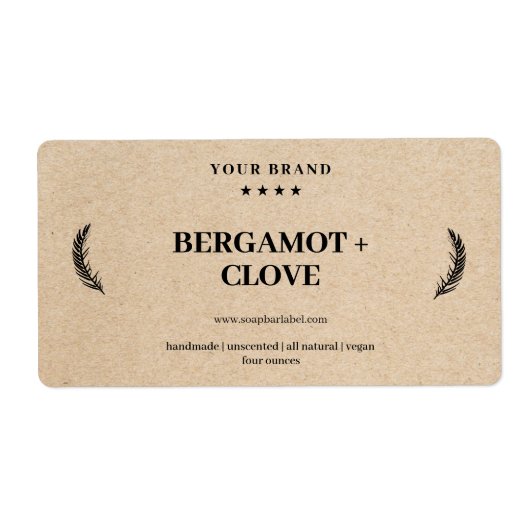 Aangepaste Sticker voor zeeplabel Kraft Background (Voorkant)