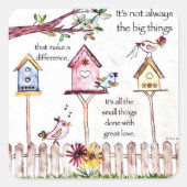 Aangepaste stickers Birdhouse schilderij (Voorkant)