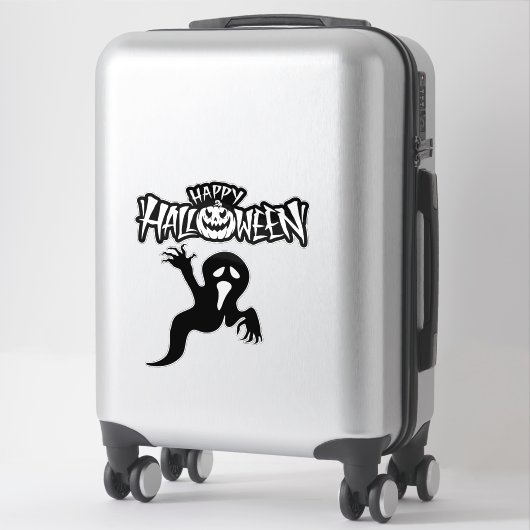 Aangepaste Stickers Happy Halloween (Koffer)