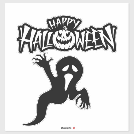 Aangepaste Stickers Happy Halloween (Vel)