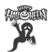 Aangepaste Stickers Happy Halloween (Voorkant)