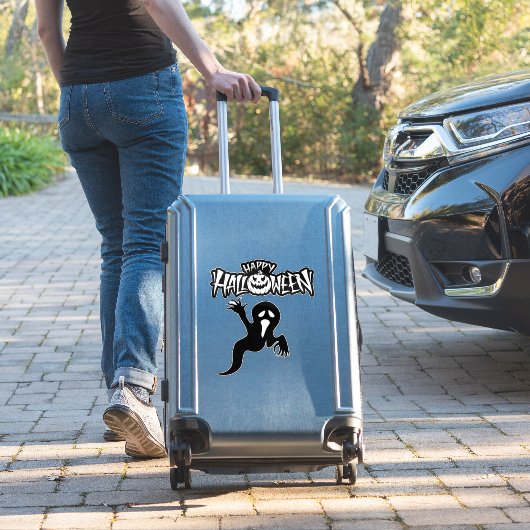 Aangepaste Stickers Happy Halloween (Koffer Insitu)