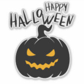 Aangepaste Stickers Happy Halloween (Voorkant)