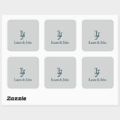 Aangepaste stickers met initialen en namen van kop (Vel)