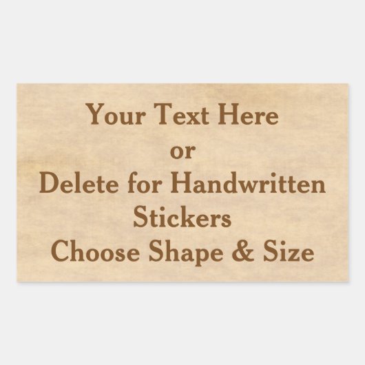 Aangepaste  stickers of lege stickers in BULK (Voorkant)