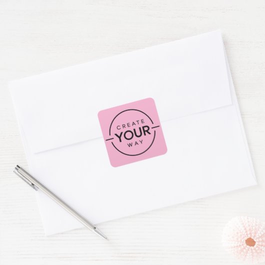 Aangepaste stickers - Pink Dramatic (Envelop)