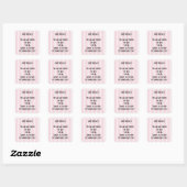 Aangepaste Stickers - Retro Save the Date! Roze st (Vel)