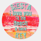 Aangepaste stickers Siesta-sleutel (Voorkant)