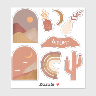 Aangepaste stickers - Terracotta