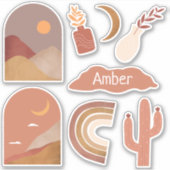 Aangepaste stickers - Terracotta (Voorkant)