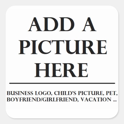 Aangepaste Stickers: voeg hier uw foto toe Vierkante Sticker (Voorkant)