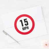 Aangepaste stickers voor 15 mph-snelheidslimiettek (Envelop)