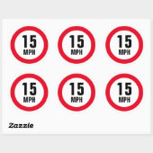 Aangepaste stickers voor 15 mph-snelheidslimiettek (Vel)