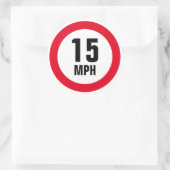 Aangepaste stickers voor 15 mph-snelheidslimiettek (Tas)