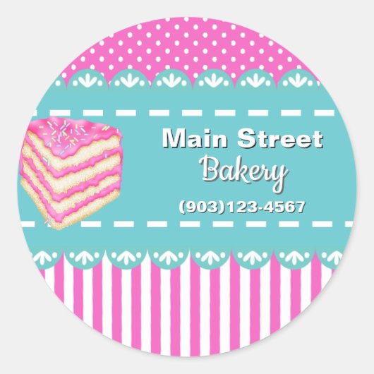 Aangepaste Stickers voor bakkerijen (Voorkant)