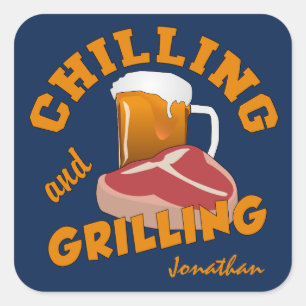 Aangepaste stickers voor chilling en grilling