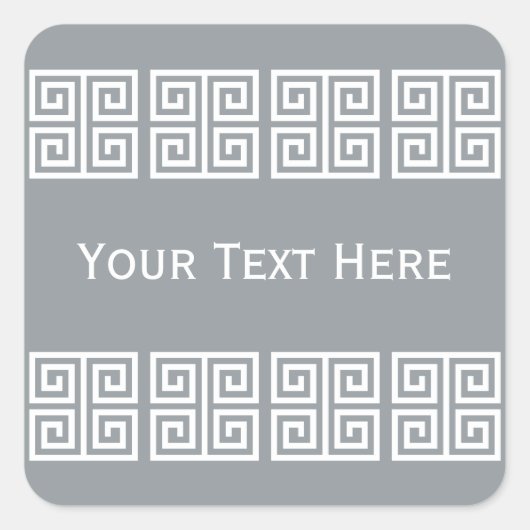 Aangepaste stickers voor het Griekse patroonpatroo (Voorkant)