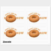 Aangepaste stickers voor Humor donut (Vel)