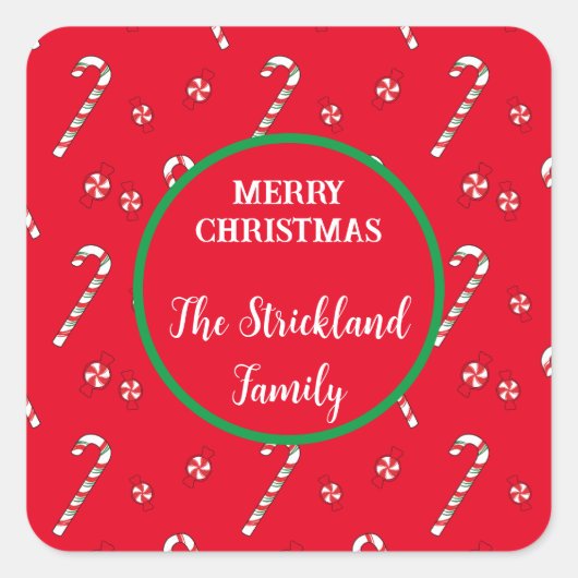 Aangepaste Stickers voor Kerstmis (Voorkant)