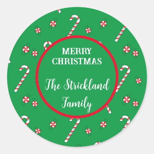 Aangepaste Stickers voor Kerstmis (Voorkant)