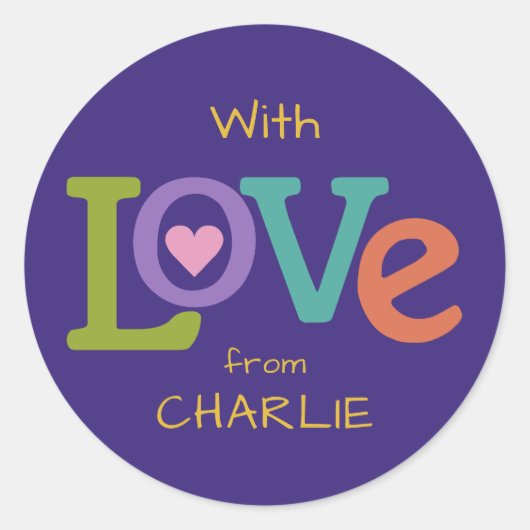 Aangepaste stickers voor kleurrijke liefde (Voorkant)