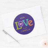 Aangepaste stickers voor kleurrijke liefde (Envelop)