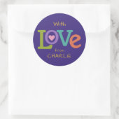 Aangepaste stickers voor kleurrijke liefde (Tas)