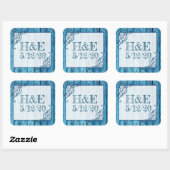 Aangepaste Stickers voor Rustic Blue Distress Pain (Vel)
