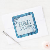 Aangepaste Stickers voor Rustic Blue Distress Pain (Envelop)