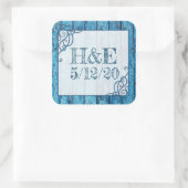 Aangepaste Stickers voor Rustic Blue Distress Pain (Tas)