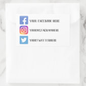 Aangepaste Stickers voor sociale media (Tas)