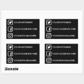 Aangepaste Stickers voor sociale media (Vel)