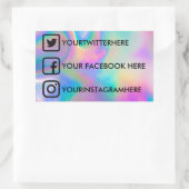 Aangepaste Stickers voor sociale media Faux Holo (Tas)