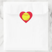 Aangepaste Stickers voor Softball Heart Scrapbook (Tas)
