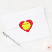 Aangepaste Stickers voor Softball Heart Scrapbook (Envelop)
