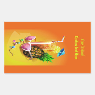 Aangepaste stickers voor Tropische Drink