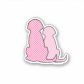 Aangepaste Stickers voor vinylroze honden (Voorkant)