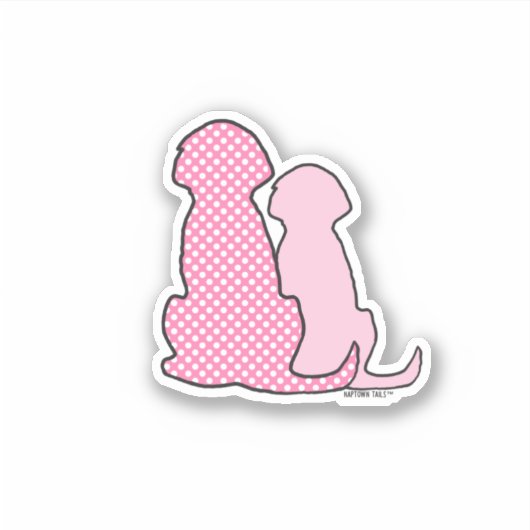 Aangepaste Stickers voor vinylroze honden (Voorkant)
