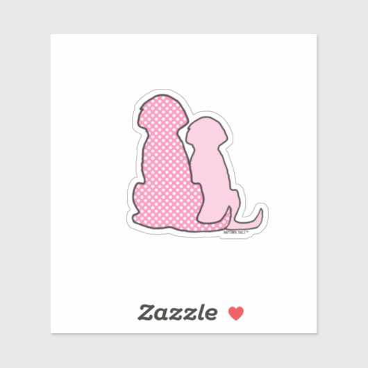 Aangepaste Stickers voor vinylroze honden (Vel)