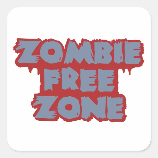 Aangepaste stickers voor Zombie Free Zone (Voorkant)
