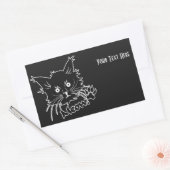 Aangepaste stickers voor zwarte kat (Envelop)