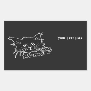 Aangepaste stickers voor zwarte kat