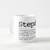 Aangepaste Stiefvader Definitie Zwart En Wit Koffiemok (Voorkant links)