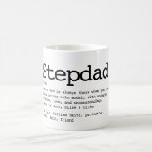 Aangepaste Stiefvader Definitie Zwart En Wit Koffiemok (Center)