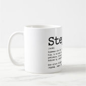 Aangepaste Stiefvader Definitie Zwart En Wit Koffiemok (Links)