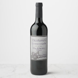 Aangepaste  stijl Blackberry Wijn Etiket