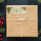 Aangepaste stijl Holly op goudachtergrond Etiket