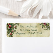 Aangepaste stijl Holly op goudachtergrond Etiket (Insitu)