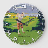 Aangepaste stijl Hoogland Golfscène Grote Klok (Voorkant)