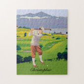 Aangepaste  stijl Hoogland Golfscène Legpuzzel (Verticaal)
